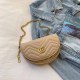 Khaki Casual Simplicity Letter Chains Bags