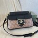 Black khaki Street Simplicity Letter Patchwork Bags