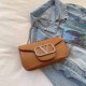 Brown Casual Simplicity Letter Chains Rhinestone Bags