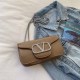 Deep Coffee Casual Simplicity Letter Chains Rhinestone Bags