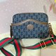 Blue Street Letter Patchwork Zipper Bags