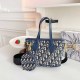 Blue Elegant Letter Zipper Bags