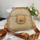 Khaki Casual Street Letter Zipper Bags