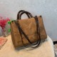 Brown Casual Letter Patchwork Bags