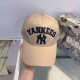 Khaki Street Simplicity Letter Embroidered Hat