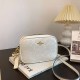 White Daily Simplicity Letter Zipper Bags