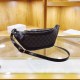 Black Street Letter Patchwork Zipper Bags