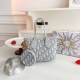 Grey Elegant Letter Zipper Bags