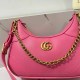 Rose Red Casual Simplicity Letter Chains Zipper Bags