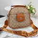Brown Casual Street Letter Zipper Bags