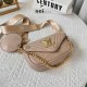 Khaki Daily Simplicity Letter Patchwork Chains Bags