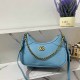 Baby Blue Casual Simplicity Letter Chains Zipper Bags