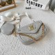 Grey Daily Simplicity Letter Patchwork Chains Bags