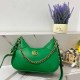 Green Casual Simplicity Letter Chains Zipper Bags