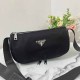 Black Casual Simplicity Letter Zipper Bags