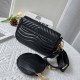 Black Daily Simplicity Letter Patchwork Chains Bags