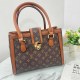Brown Vintage Letter Zipper Bags