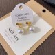 White Gold Elegant Simplicity Letter Pearl Earrings