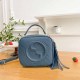 Blue Casual Simplicity Letter Tassel Zipper Bags