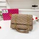 Khaki Casual Simplicity Letter Chains Bags
