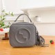 Grey Casual Simplicity Letter Tassel Zipper Bags