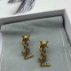Gold Simplicity Letter Patchwork Earrings