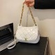White Simplicity Solid Chains Bags