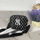Black Casual Street Letter Embroidered Zipper Bags