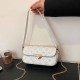 White Celebrities Letter Patchwork Chains Bags