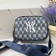 Navy Blue Casual Street Letter Embroidered Zipper Bags