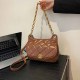 Dark Brown Simplicity Solid Chains Bags