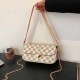 Cream White Celebrities Letter Patchwork Chains Bags