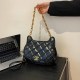 Black Simplicity Solid Chains Bags