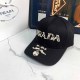 Black Street Letter Embroidered Hat