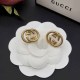 Gold Simplicity Letter Patchwork Earrings