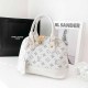 White Celebrities Elegant Letter Zipper Bags
