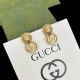 Gold Street Letter Animal Patchwork Earrings