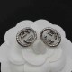 Silver Simplicity Letter Patchwork Earrings