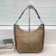 Brown Casual Simplicity Letter Zipper Bags