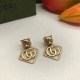 Gold Vintage Simplicity Letter Animal Patchwork Earrings