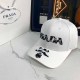 White Street Letter Embroidered Hat