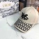 Khaki Street Simplicity Letter Embroidered Patchwork Hat
