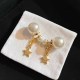 White Gold Simplicity Geometric Patchwork Chains Earrings