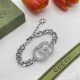 White Gold Simplicity Letter Chains Rhinestone Bracelets