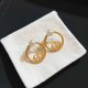 Gold Simplicity Letter Patchwork Earrings