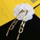 Gold Street Simplicity Letter Patchwork Earrings