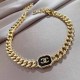 Black Gold Simplicity Letter Chains Necklaces