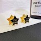 Black Street Simplicity Letter Patchwork Earrings