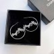 Silver Street Letter Patchwork Earrings