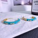 Blue Street Letter Patchwork Earrings